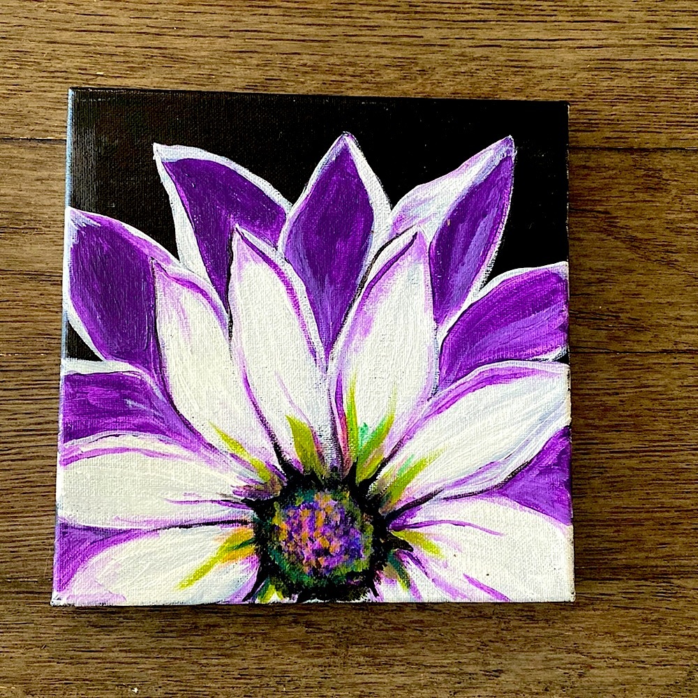 Hand painted 8x8 canvas
